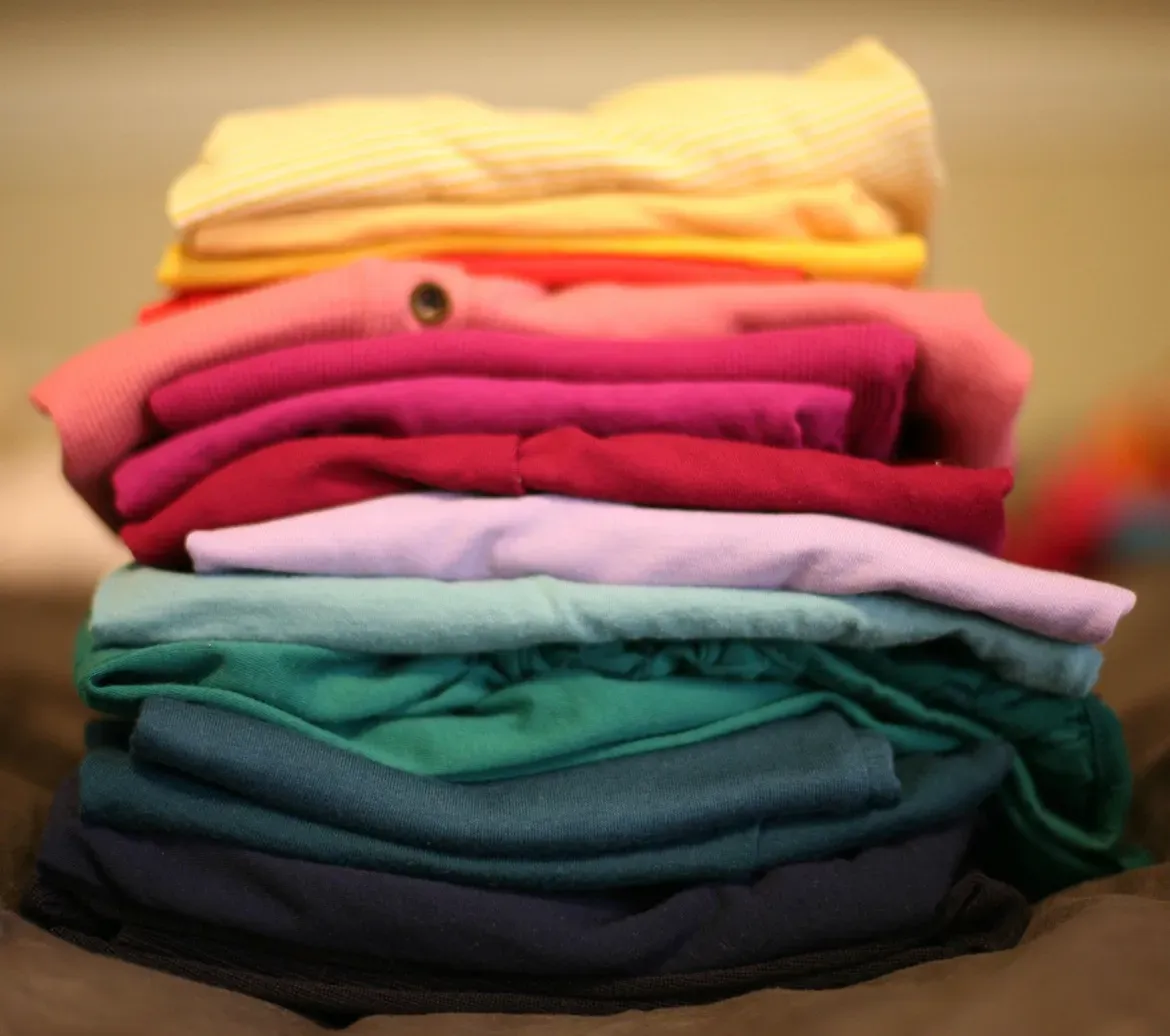 Freshly folded laundry